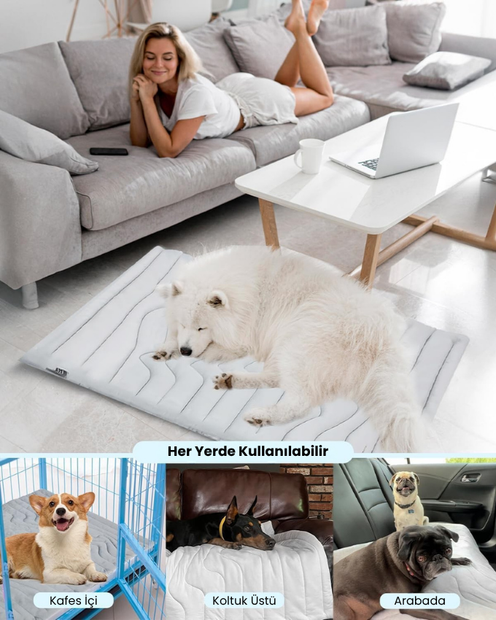 ChilloPaw™ Soğutucu Yatak – Çift Taraflı Konfor, Her Mevsim Rahatlık