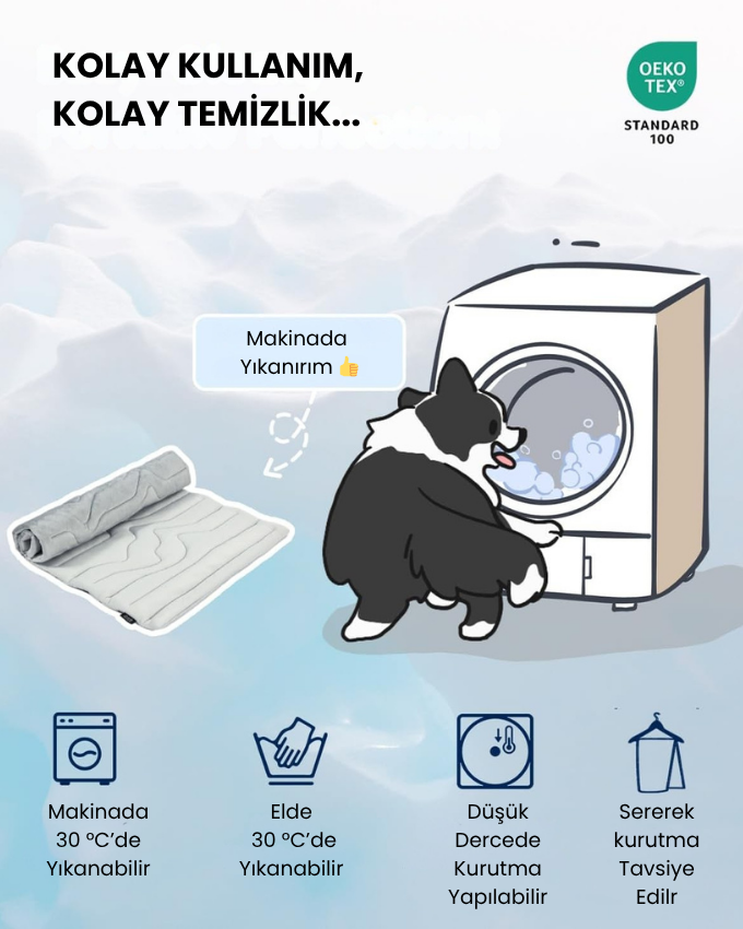 ChilloPaw™ Soğutucu Yatak – Çift Taraflı Konfor, Her Mevsim Rahatlık